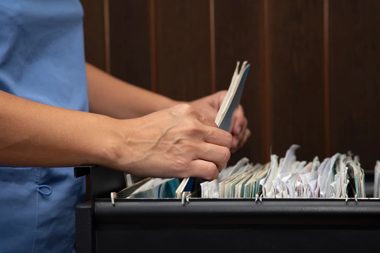 Person handling patient records